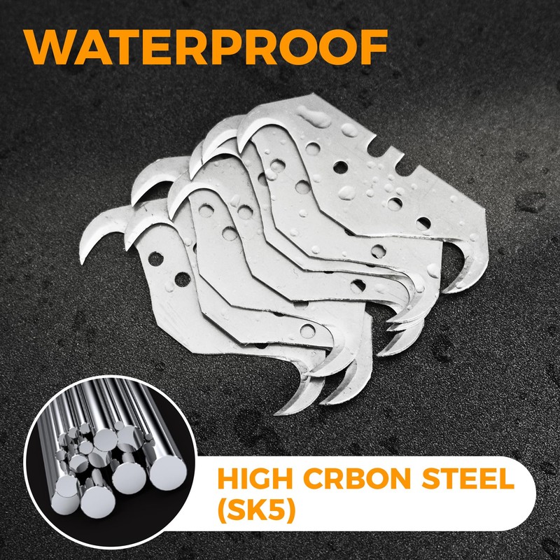 30PCS Utility Hook Blades, SK5 Carbon Steel Super Big Hook