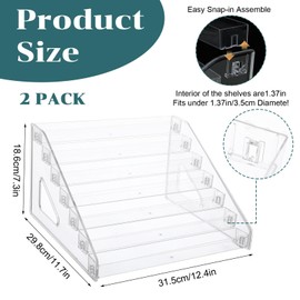 2 Pack Clear Acrylic Paints Organizer (7 Tier), Paints Bottle Organizer, Acrylic Paint Storage Organizers, Craft Paint Organizers Rack for Alcohol Inks and Food Coloring