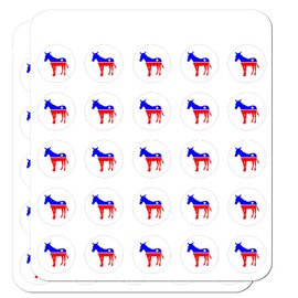 Democrat Donkey Liberal America Political Party 1" Planner Calendar Scrapbooking Crafting Clear Stickers