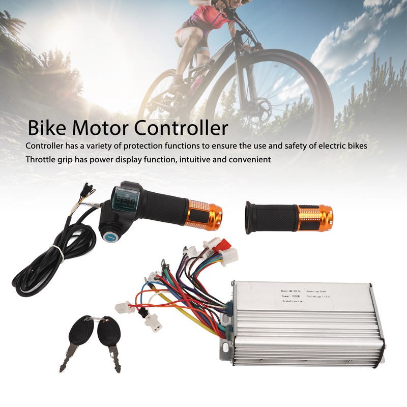 48V 1000W Brushless Controller Electric Bike Conversion Kit Gold Universal