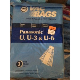 For Panasonic Panasonic Type U, U-3 and U-6 Upright Vacuum Cleaner Bags By DVC  Made in USA