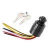 Marine Ignition Key Switch 6 Wire Push Choke Fit for