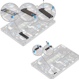 Deal4GO 2280 M.2 SSD Heatsink Hard Drive Cover 85J62 085J62 w/Bracket for Dell Latitude 5400 5401 5402 5500 5501 5502 5505 5510 5511 Precision 3540 3541 3542 3550 3551