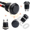 STARELO 5pcs 12mm Momentary Push Button Switch Black Shell with