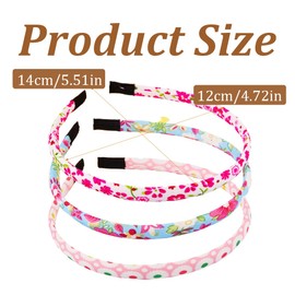 LAKJUOZ Toddler Girls Flower Headband, Pack of 6, Flower Crown Headband, Flower Wreath, Flower Hair Accessories, Wedding, Turban Newborn Headband, Polyester Headbands, Hair Accessories, Baby for