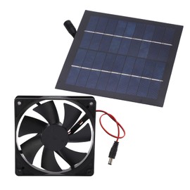 SEAFRONT 20W Solarventilator Monokristalline Solarzellen Mini-Abluftventilator IP65 Wasserdichter Tragbarer Ventilator Haushalts-Solarventilator für Küchen Gewächshäuser Haustierhäuser