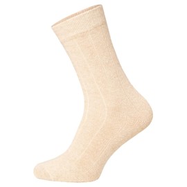 HomeOfSocks 2 Pairs of Merino Cashmere Socks for Men and Women - Luxurious Wool Socks Made of Especially Dense Wool of Merino Sheep - Low Pressure Toe Seam, beige