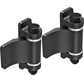 Lifeswell Heavy Duty Weld On Gate Hinges, 2-Pack Steel Hinges with Spacer Bearing & Oxide Coated, Removable Bolts for Metal Swing Doors, Driveways & Farm Gates