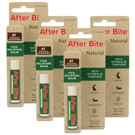 After Bite Natural Chemical-Free Itch Balm - Calming Balm for Itch Support - Skin Irritation Aid to Stop Itchy Spots - Travel-Friendly Natural Bite Relief - 4 Pack