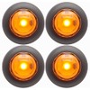 Optronics 4 Pack 3/4" Amber LED Non Directional Marker Light