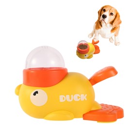 Pet Feeding Toy, Dogs and Cats, Automatic Feeder, Yellow Duck, Snack, Toy, Feeder, Educational Toy, Prevents Dog Eating, Play by Yourself, Feeder, Answering Machine, Stress Relief, Feeder, Pet