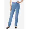 Woman Within Women's Plus Size Flex-Fit Pull-On Straight-Leg Denim Jean