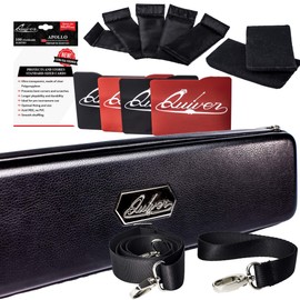 Quiver Time Black Quiver Card Case Card Game Card Carrying Case with Wrist & Shoulder Strap, Dividers & Separators, Corner Pads + 100 Apollo Clear Card Sleeves