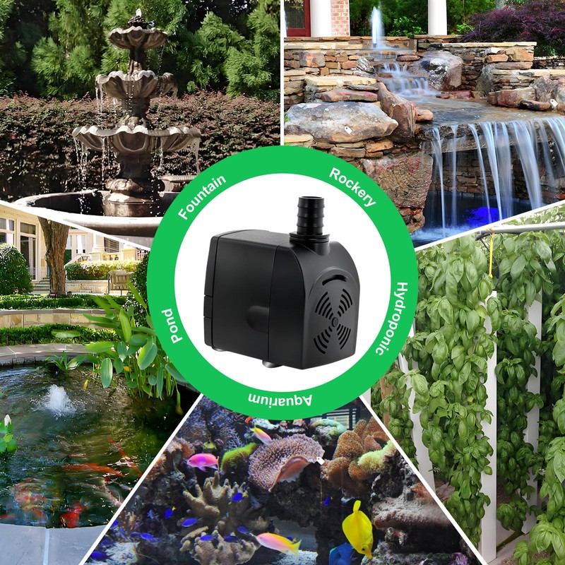 Replacement Pump 1500L/H 400GPH for LONGRUN 48'' Mirror Waterfall Fountain