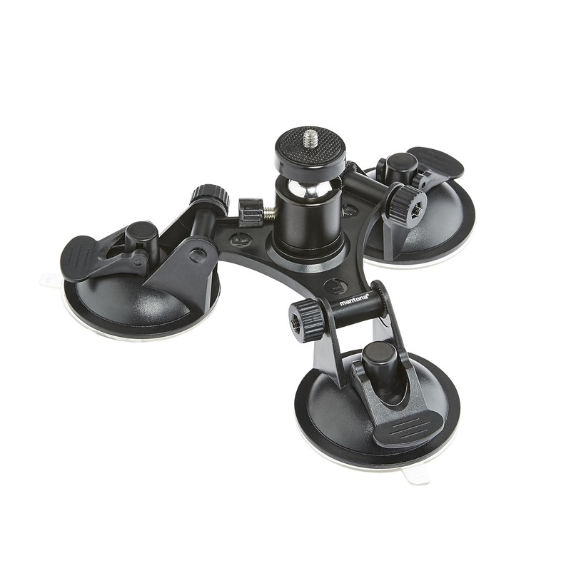 Mantona 3-Leg Suction Cup Holder for GoPro - Black