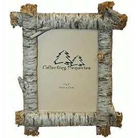 Birch Log Photo Picture Frame, 5x7, Vertical