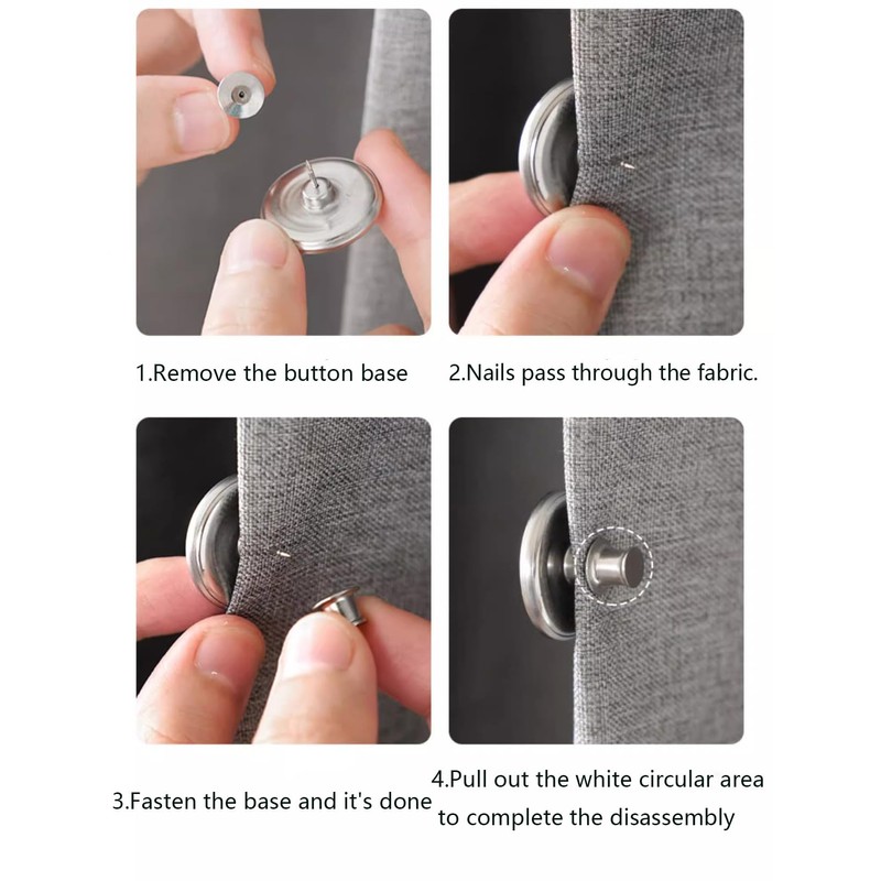 DWUENT 16Pairs Curtain Magnets 20mm - Double-Sided Magnetic Clips for