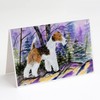 Caroline's Treasures SS8630GCA7P Fox Terrier Greeting Cards and Envelopes Pack