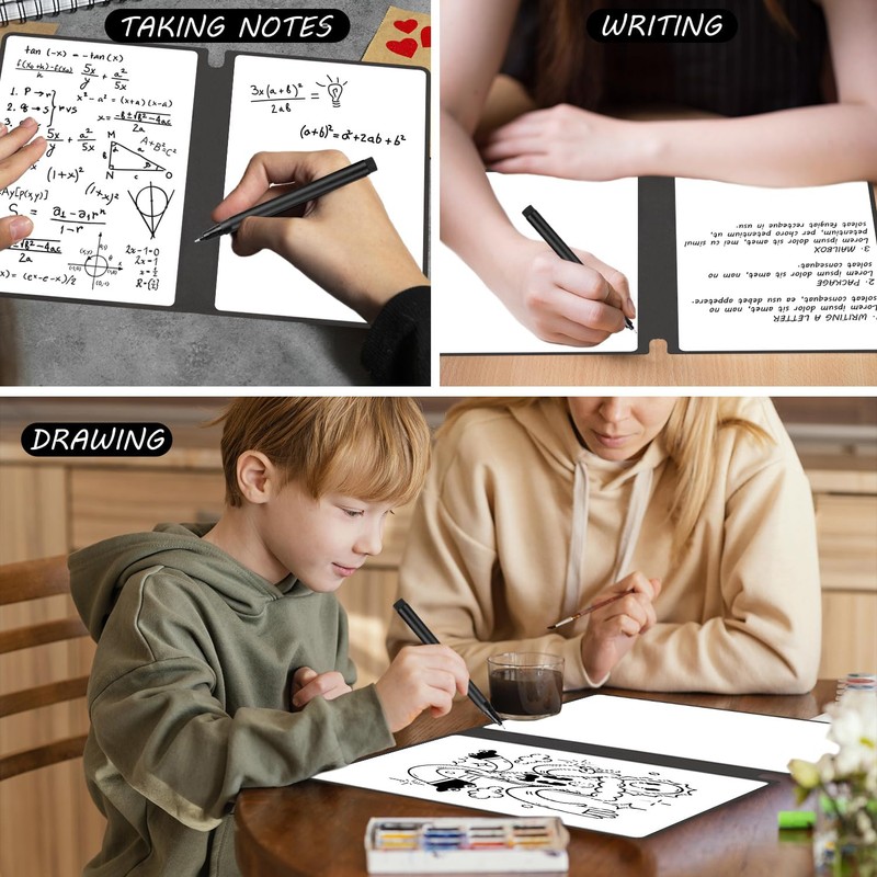 2PCS Portable Small WhiteBoard Dry Erase Notebook, 9.5 * 6.6in