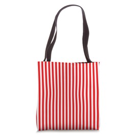 - RED AND WHITE STRIPES - TRENDY MODERN LUXURY PATTERN - Tote Bag