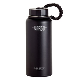 Vargo Insulated Stainless Steel Para-Bottle, Black, 32 Oz