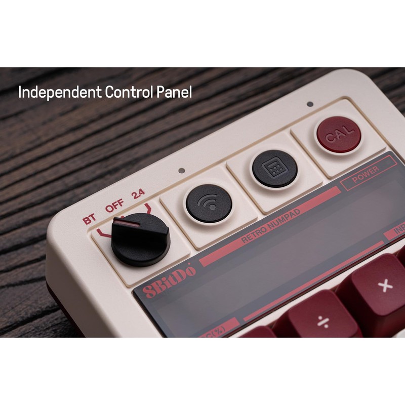 8BitDo 18 Keys Retro Mechanical Numpad, Supports PC Numpad &