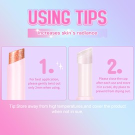 Hegafoo Crystal Jelly Glaze Eyeshadow Stick: Long Lasting Glitter Eye Shadow - Lightweight Highlighter Stick - Shimmering Skin Makeup for Eye, Body, Lip and Leg (03 Fuchsia Fun)