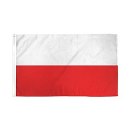 3x5 Poland Polyester Flag 3'x5 Super Polyester Nylon Fade Resistant Double Stitched Premium Penant House Banner Grommets