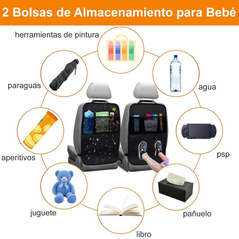 ANNIEMOOM 2 Piezas Protector del Asiento para Coche, Protector de