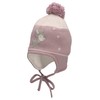 Sterntaler Girls' GOTS Bobble Hat Deer Hat, purple, 41