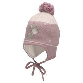Sterntaler Girls' GOTS Bobble Hat Deer Hat, purple, 41