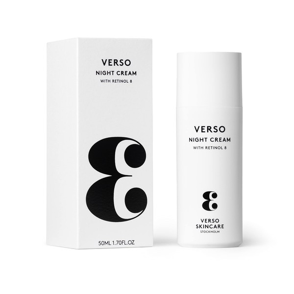 Verso Skin Care | Moisturizing Night Cream | Rejuvenating Face & Neck Night Time Cream for Youthful Skin | Face Care Made Easy (1.6 fl oz)