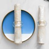 kitCom Crystal Napkin Ring Holders Set of 12, Luxury Crystal