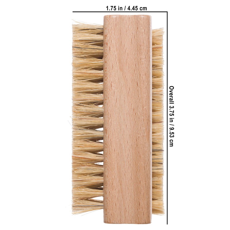 REDECKER Natural Pig Bristle Nail Brush with Untreated Beechwood Handle,