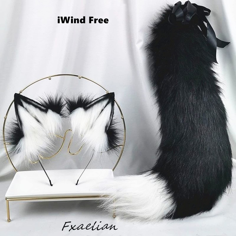 Fxaelian Animal Big Tail Fox Cat Dog Wolf Tail and