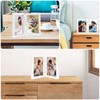Triple Photo Frame 4x6 Hinged Folding Wood Picture Frame with