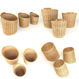 SPICE OF LIFE MERRY NRLG5019 Round Basket, Brown, Set of 3 Sizes