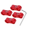Partuto 4 Pcs An6 Universal Hose Separator Clamp - Aluminum