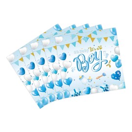 Gleemix 20 Pcs Servietten Babyparty Junge, 33x33cm Its a Boy Babyparty Servietten, Gewebe Geburtstag Junge, Welcome Home BabyBoy, Oh Baby Deko Papierservietten, für Baby Shower Deko Gender Reveal