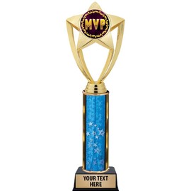 Crown Awards MVP Trophies, 11" Gold Star MVP Trophy with Engraving Included Prime