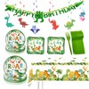 88PCS Dinosaur Birthday Party Decorations Include Disposable Tableware Set with