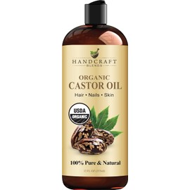 Handcraft Blends Organic Castor Oil - 355 ml - 100% Pure and Natural - Premium Grade Carrier Oil for Hair, Eyelashes and Eyebrows - Hair and Body - Hair Relaxer for Tight Curls