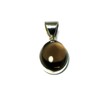 SQP2210141 Sterling Silver Smoky Quartz Pendant, Sterling Silver, Madeira Citrine