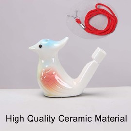 Ceramic Bird Whistle, Children's Bird Water Pipe, Bird Pipe Set, Water Bird Whistle Water Fillable Ceramic Whistle, Bird Call Whistle Sound of Clear Birdsong, Gift Children