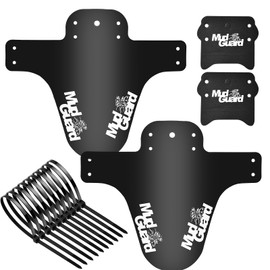 Ainiv Pack of 2 Mudguards, Mountain Bike, MTB Mudguards, Adjustable Mountain Bike Splash Guard, MTB Front and Rear Compatible Mudguard, Bicycle Accessories, MTB Mud Guard Fit 20-29 Inch Fat Bike