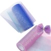 Hazrcvr Rainbow Tulle 2 Rolls Rainbow Glitter Tulle Roll Decorative