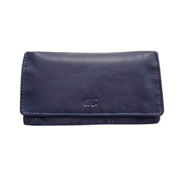 Bear Design CL9918 Women's Purse Washed Leather Vintage Look (16/9/3 cm), blue, Vintage