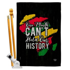 Hold Our History House Flag Set Black Lives Matter BLMCelebrates African Americans Heritage Small Decorative Gift Yard Banner Made In USA 28 X 40
