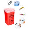 QWORK 1 Quart Sharps Disposal Container - Puncture-Resistant, Leak-Proof, Red