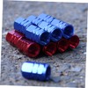 Alipis 4 Pcs Blue Aluminum Alloy Tire Valve Stem Caps